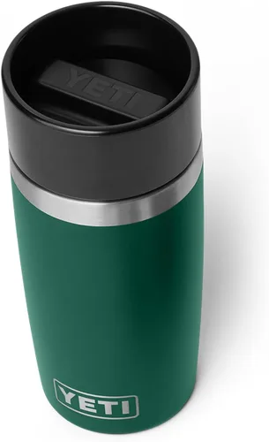 Vista 47 de YETI Rambler - Botella de viaje de 8 onzas, acero inoxidable, aislada al vacío con tapa a prueba de fugas, color negro