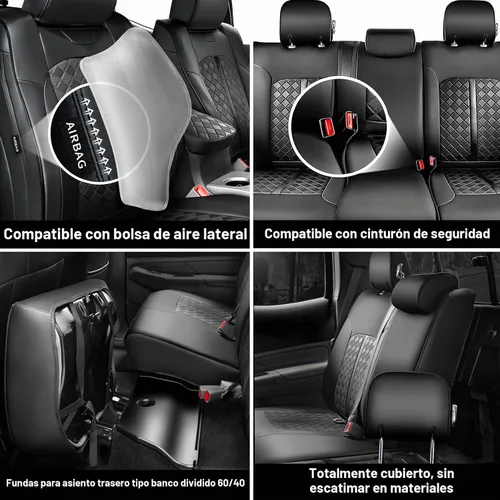 Vista 6 de Carlimeki - Fundas de asiento de cuero personalizadas para Tacoma Gen 2nd (2005-2015)