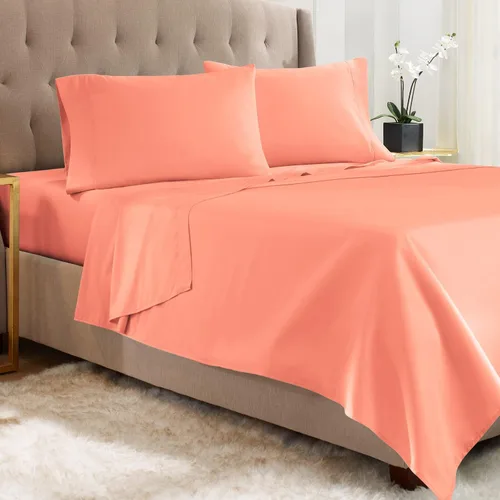 Vista 29 de Juego de sábanas de lujo Juego de cama de lujo, bolsillo extra profundo Juego de sábanas ajustable, sábana de arriba y 2 fundas de almohada, ropa