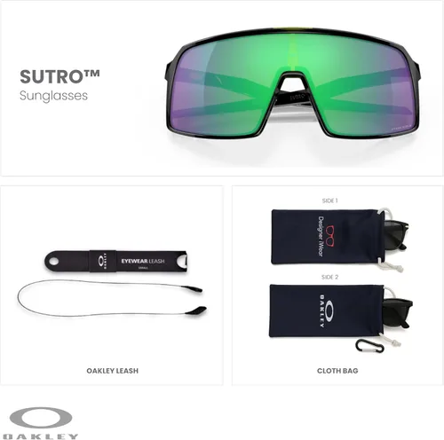Vista 119 de Oakley Sutro OO9406 / OO9462 - Lentes de sol para hombre, kit de correa de accesorios, bolsa de microfibra