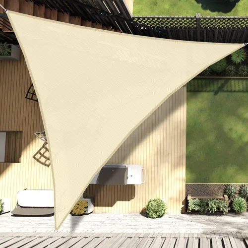 Vista 7 de Coarbor Toldo tipo vela de 2 x 2 x 2 pies, para exteriores, resistente, triangular, tela para patio, jardín, terraza, pérgola (beige)