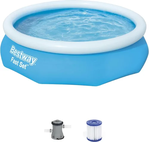 Vista 9 de Bestway Fast Set - Piscina inflable redonda sobre el suelo de 6 x 20