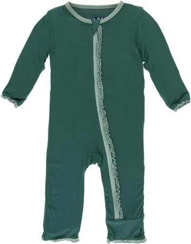 Vista 38 de KicKee Pants Mono sólido con volantes y cremallera Verde aloe
