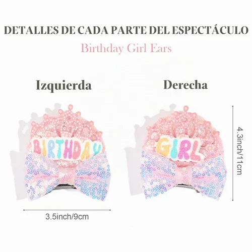 Vista 3 de Pinzas para el cabello con orejas de ratón para cumpleaños, accesorios para el cabello para fiestas de niñas Ideal Headband Replacement Stays In