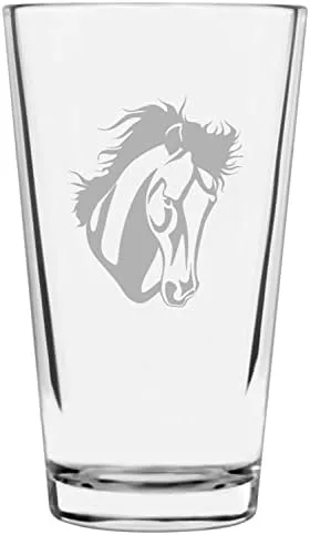 Vista 8 de Shetland Pony (cuerpo) - Vaso de pinta grabado con temática de caballo alternativo de 16 onzas