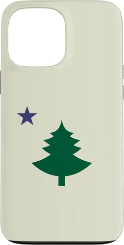 Vista 24 de Original Old Maine State Flag 1901 Pine Tree Star Case for iPhone 17