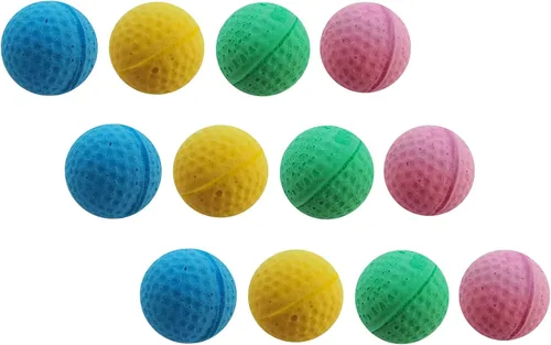 Vista 5 de YnFag Pelotas de fútbol de espuma para gatos de interior Pelotas de gato (fútbol 12)