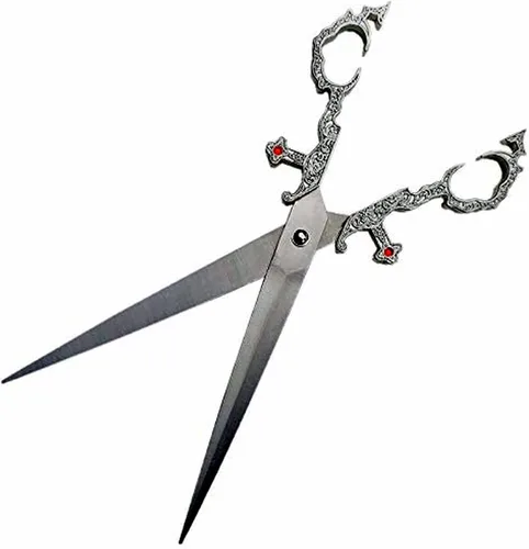 Vista 5 de Ace Martial Arts Supply Tijeras Medievales Renacentistas Bodice Dagger Dirk Knife (Plata)