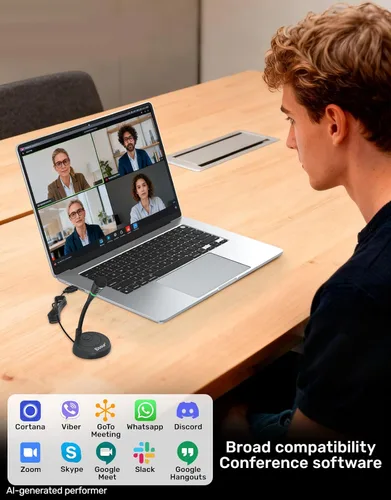 Vista 2 de Micrófono para Mac mini m4, micrófono USB C, condensador cardioide de escritorio Plug &Play, micrófono externo de computadora pequeña