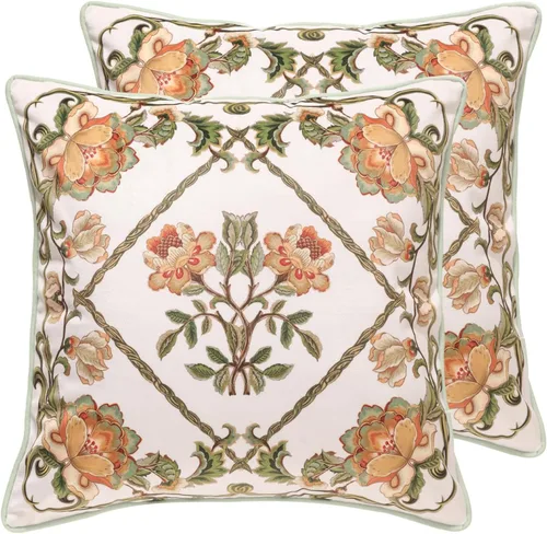 Vista 91 de patdrea Funda de almohada de terciopelo francés de diseño, 18 x 18 pulgadas Aviario