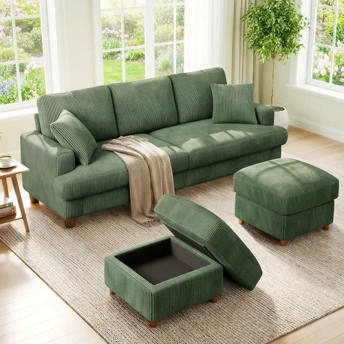 Vista 36 de Kidirect Silla de acento extragrande de 35.5 pulgadas, sillas de sala de montaje fácil, silla de lectura de pana para dormitorio, sillas de acento