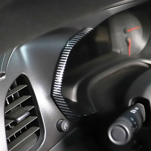 Vista 5 de Cubierta de tablero de instrumentos de fibra de carbono para Chevrolet Corvette C7 Accesorios interiores