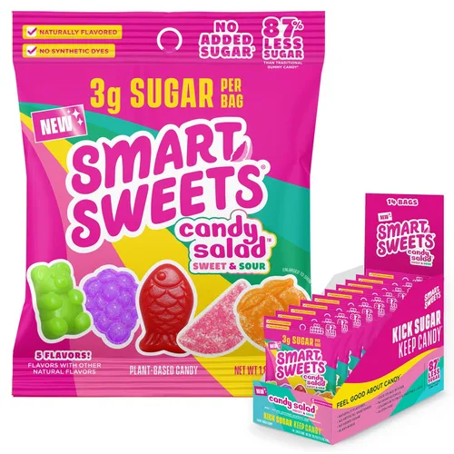 Vista 8 de SmartSweets - Paquete variado para adultos, dulces con bajo contenido de azúcar y calorías, idea de regalo de Año Nuevo, paquete de cuidado