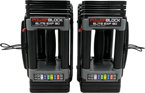 Vista 3 de PowerBlock Elite EXP - Mancuernas ajustables, se venden en pares, etapa 1, mancuernas de 5 a 50 libras, construcción de acero duradero