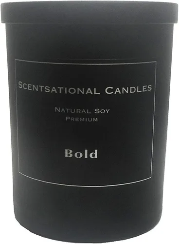 Vista 5 de Scentsational Velas de soja premium, Valiant (vela masculina)
