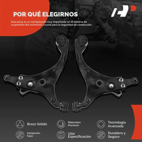 Vista 5 de A-Premium Brazo de control inferior delantero, con buje, compatible con Kia