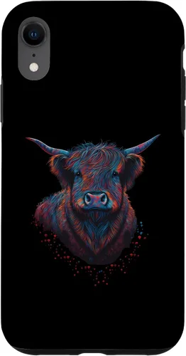 Vista 8 de iPhone 15 Highland Cow Scottish Cattle Portrait Case