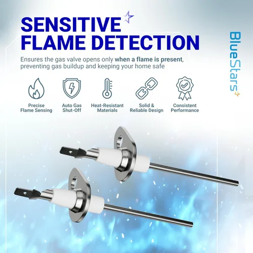 Vista 2 de BlueStars 0130F00010 - Pieza de repuesto para sensor de llama de caldera, compatible con calderas Goodman Amana, sustituye a B1172606 B11726-06