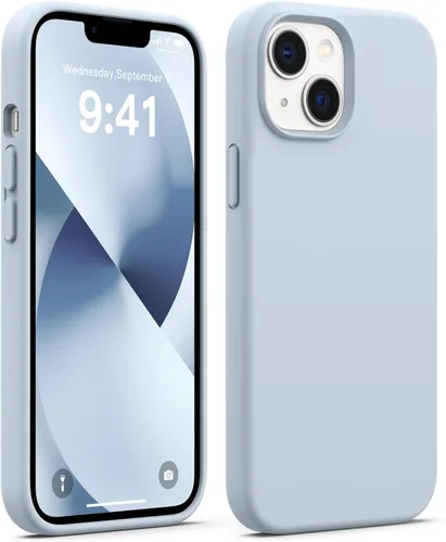 Vista 28 de AOTESIER Funda compatible con iPhone 13, [Serie Slim de silicona] Funda protectora de cuerpo completo a prueba de golpes con forro de microfibra