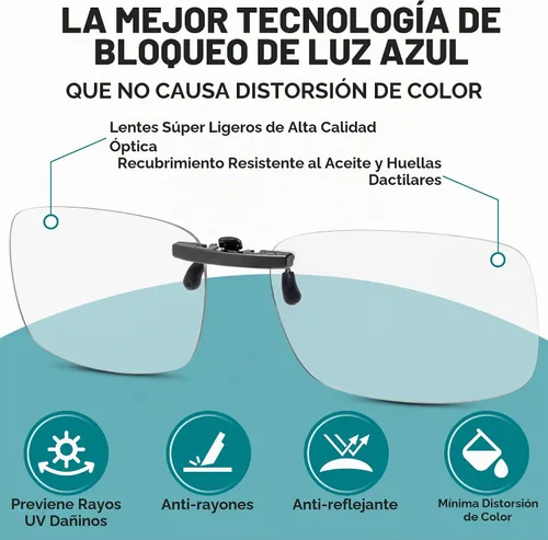 Vista 2 de Prospek Clip de bloqueo de luz azul para mujeres y hombres
