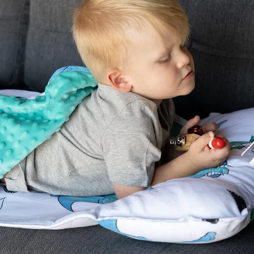 Vista 7 de JumpOff Jo - Colchoneta para siesta para niños, saco de dormir para niños con almohada extraíble y manta ultra suave para preescolar, guardería