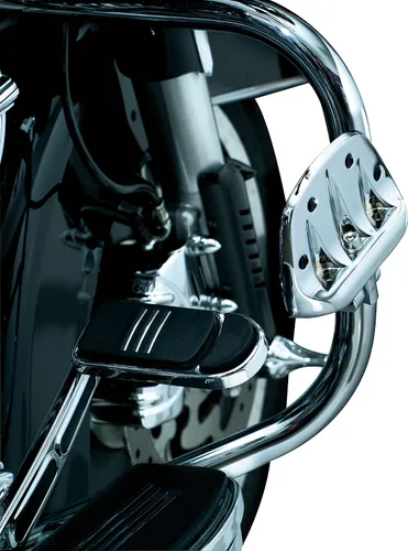 Vista 3 de Kuryakyn 4392 Componente de control de pie de motocicleta: pedales premium mini con adaptadores de montura masculina, cromado, 1 par