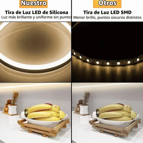Vista 3 de Lamomo - Luces LED de neón, tira de luces LED regulables de 12 V, blanco neutro, 16.4 pies/5 m, tira de luces LED de neón impermeable, tira de luces