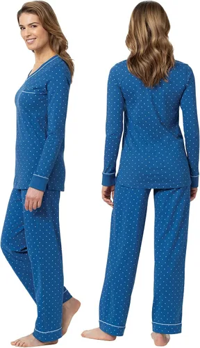 Vista 41 de PajamaGram Pijamas para mujer - Conjuntos de pijamas para mujer, camiseta sin botones, 100% algodón