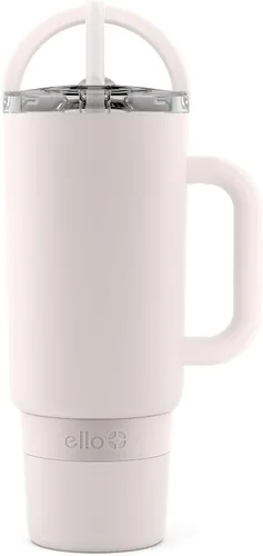 Vista 10 de Ello Port Taza de 30 oz con asa de transporte y mango integrado Botella de agua reutilizable de acero inoxidable con aislamiento al vacío