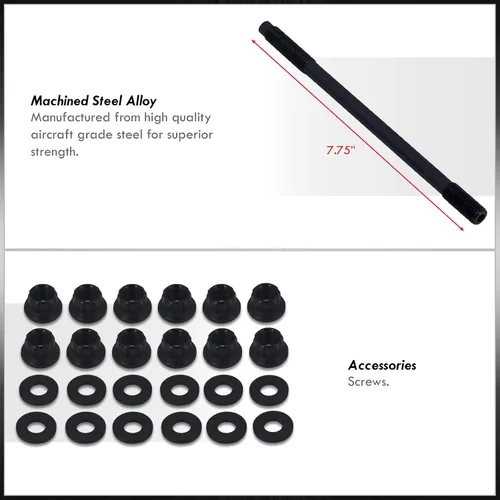 Vista 2 de AJP Distributors JDM - Kit de tuerca de tornillo de culata de 12 piezas compatible/repuesto para Impreza WRX STI Baja Legacy Forester Outback EJ20