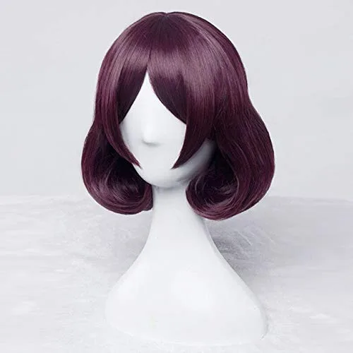 Vista 2 de Kakegurui Compulsive Gambler Midari Ikishima - Peluca de cosplay resistente al calor, peluca de disfraz + gorra de peluca