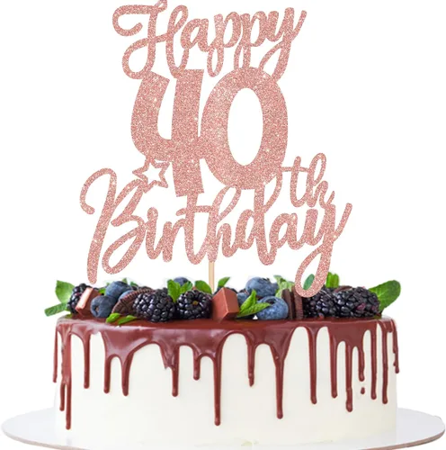 Vista 17 de 1 pieza de decoración para pastel de cumpleaños número 10 con purpurina y texto en inglés "Cheers to 10" Birthday Cake Pick Ten 10 Fabulous Cake