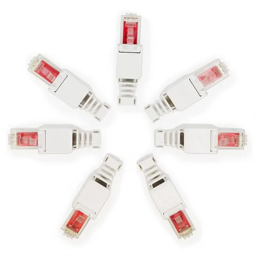 Vista 9 de Conectores RJ45 sin herramientas para reparación de campo de cables Ethernet y de red