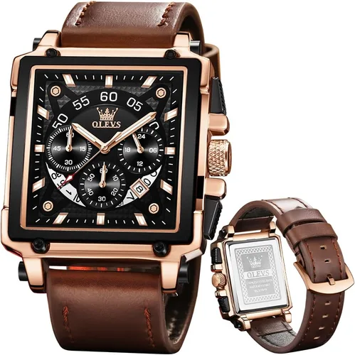 Vista 13 de OLEVS Reloj de Pulsera Elegante para Hombre, Relojes de Correa de Silicona para Hombre, Reloj Cronógrafo Pro Diver de Acero Inoxidable, Reloj