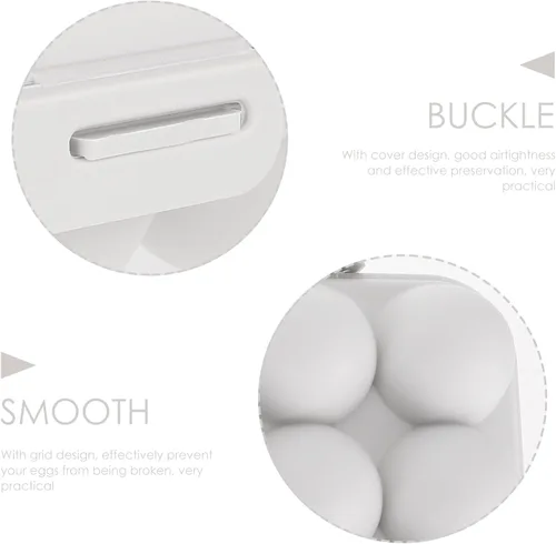 Vista 9 de BESTonZON Soporte múltiple para refrigerador, estuche de almacenamiento de plástico, diseño de colisión para despensa de refrigerador y capacidad