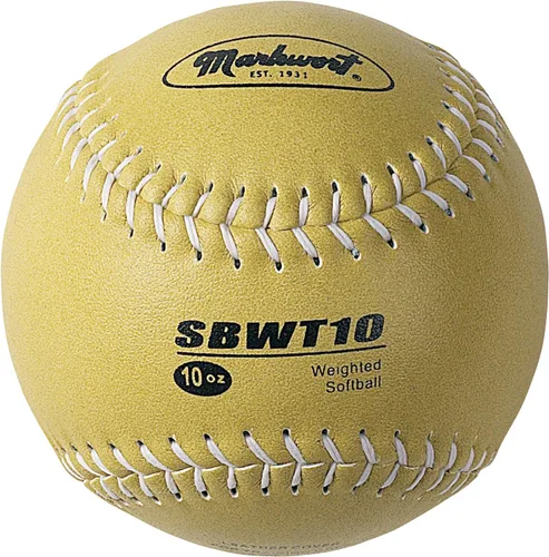 Vista 8 de Markwort Funda de cuero con peso de 12 pulgadas para softballs
