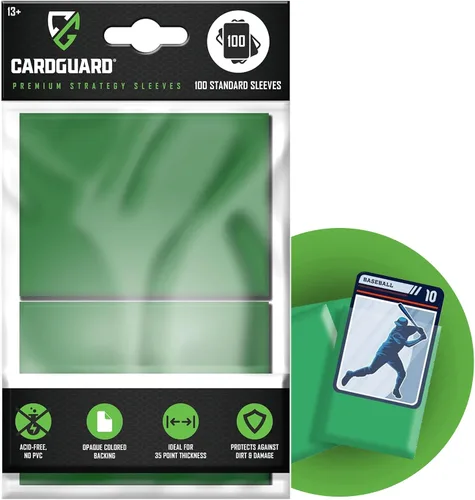Vista 12 de CardGuard Fundas transparentes de alta calidad, 100 unidades, tamaño estándar para Pokémon, tarjetas deportivas, béisbol, fútbol y tarjetas Rojo