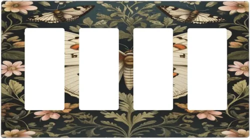 Vista 122 de Cubiertas de Interruptor de Luz Artísticas Decorativas Boho Figura Abstracta Interruptor de Pared Único Placa de Interruptor Decorativo Placa