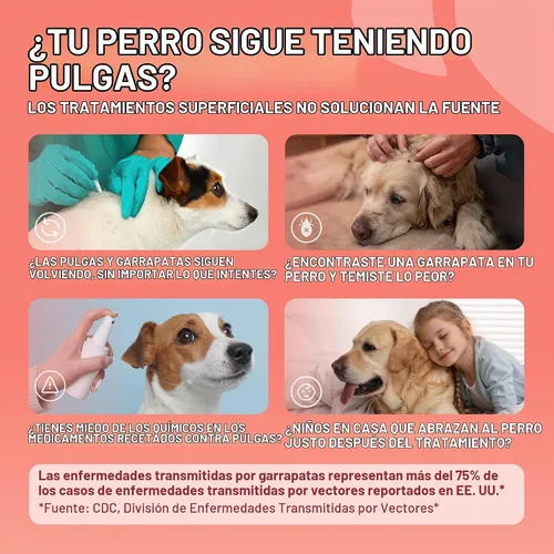 Vista 2 de Masticables para pulgas y garrapatas para perros - Prevención oral masticable de pulgas y garrapatas para perros Masticables de apoyo a pulgas