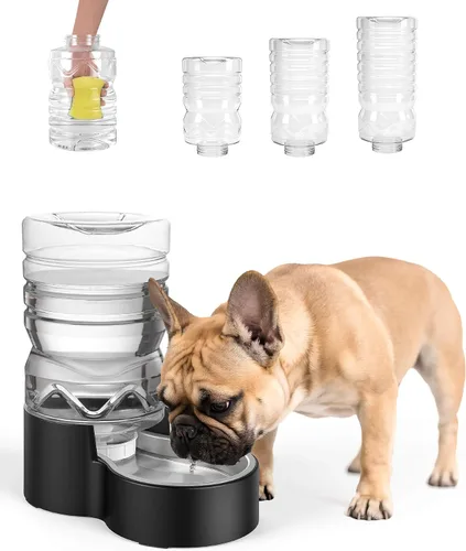 Vista 18 de Heouvo Dispensador de agua para gatos con gravedad de 1.3 galones