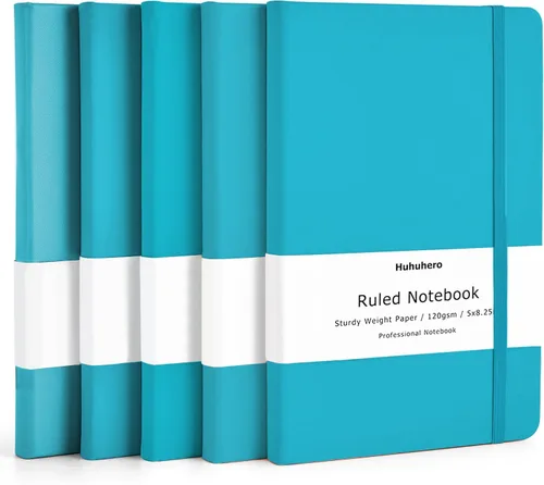 Vista 17 de Huhuhero - Diario para cuaderno con líneas, papel grueso de 120 g/m², cuaderno a rayas para la universidad, cuadernos de tapa dura para tomar notas