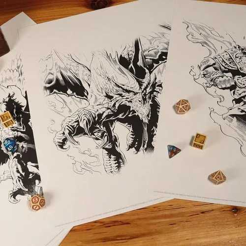 Vista 3 de Fanattik Dungeons & Dragons Lithograph Set