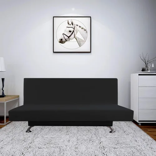 Vista 2 de Easy-Going Funda Elástica de Vellón Extensible para Sofá con Spandex Antideslizante, Protector de Muebles Suave y Lavable sin Brazos con Parte Negro