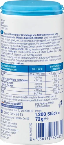 Vista 2 de MIVOLIS EDULZANTES TABLETS 2400 uds. - Edulcorantes de mesa Alemania