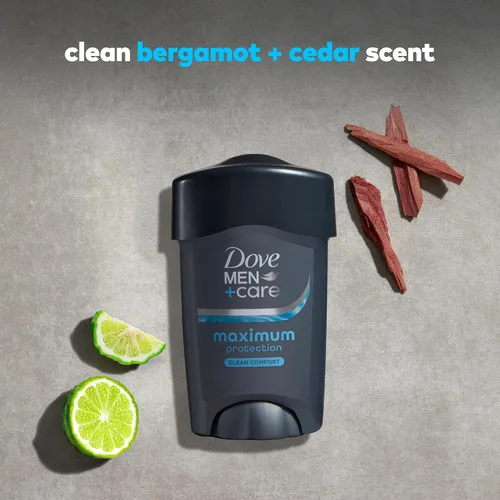 Vista 5 de Dove Desodorante para hombres+Care, antitranspirante de protección clínica 96H, Clean Comfort, paquete de 4 – Prescription Strength Wetness Defense