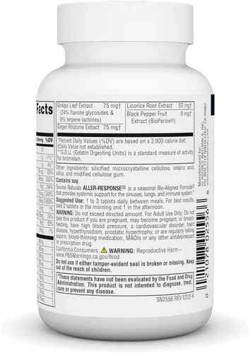 Vista 3 de Source Naturals Aller-Response, Apoyo Inmunológico Estacional* - 30 Tabletas