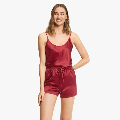 Vista 5 de LilySilk Conjunto de pijama de seda para mujer, 19 momme 100% seda de morera, camisola