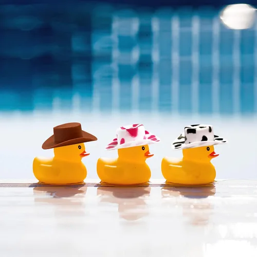 Vista 4 de XIPEGPA Plastic Mini Western Cowboy Cowgirl Hats Cute Miniature Hat