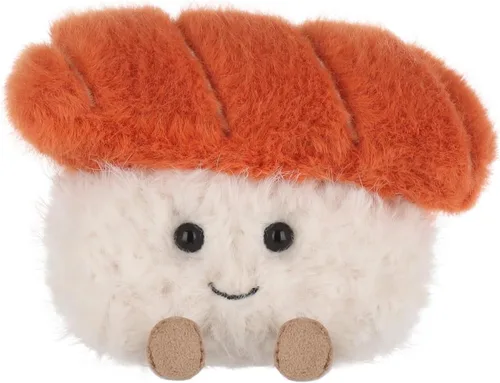 Vista 5 de Albaricoque Cordero Sushi Comida Suave Animales de Peluche Juguetes Salmón Sushi 3