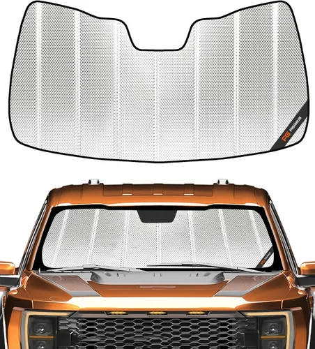 Vista 19 de Pigenius Parasol para parabrisas para Ford F-150 2021-2025 Parasol para ventana delantera - AstraGuard Plateado